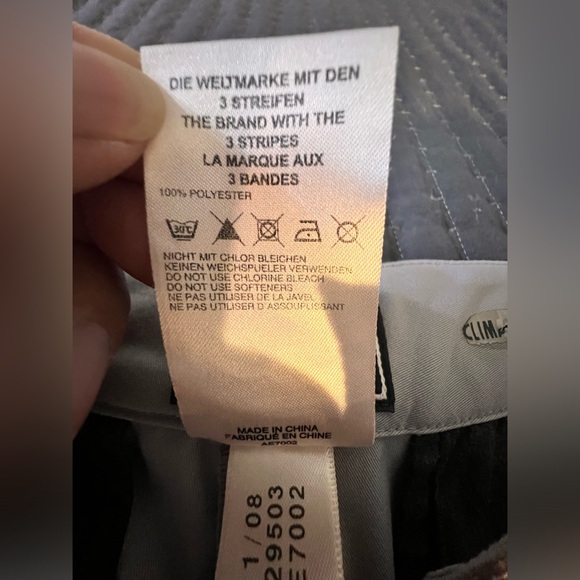 Adidas Shorts Womens Medium Climalite Flat Front Golf Beige Khaki Chino Bermuda - Picture 4 of 12